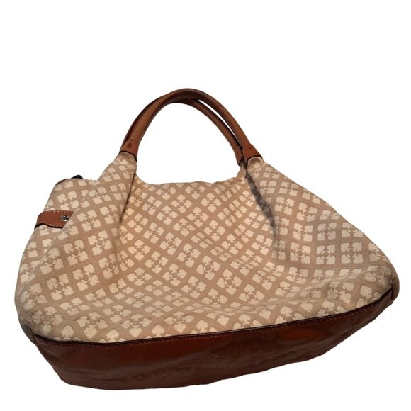 Kate Spade New York Stevie Classic Stucco Hobo Canvas Leather Handbag - Picture 4 of 7